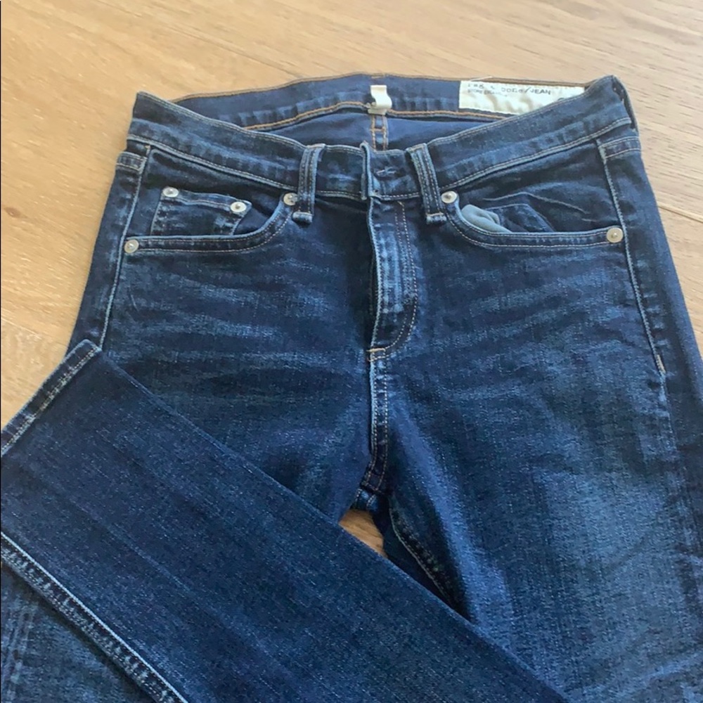 skinny dark blue jeans low/mid rise